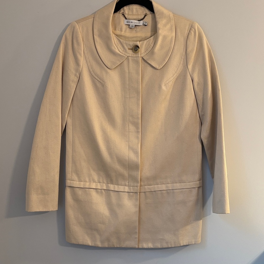 See By Chloe Twill Trench Jacket Size 4